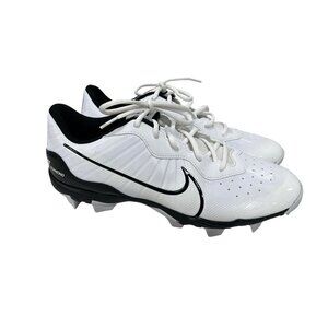 Nike Men's 11 Alpha Huarache Keystone 4 RM Baseball Cleats Black/White Sports